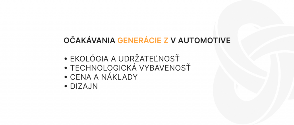 očakávania generácie Z v automotive