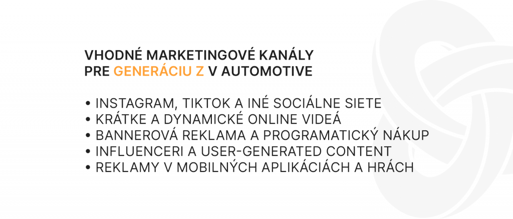 Vhodné marketingové kanály pre generáciu Z v automotive